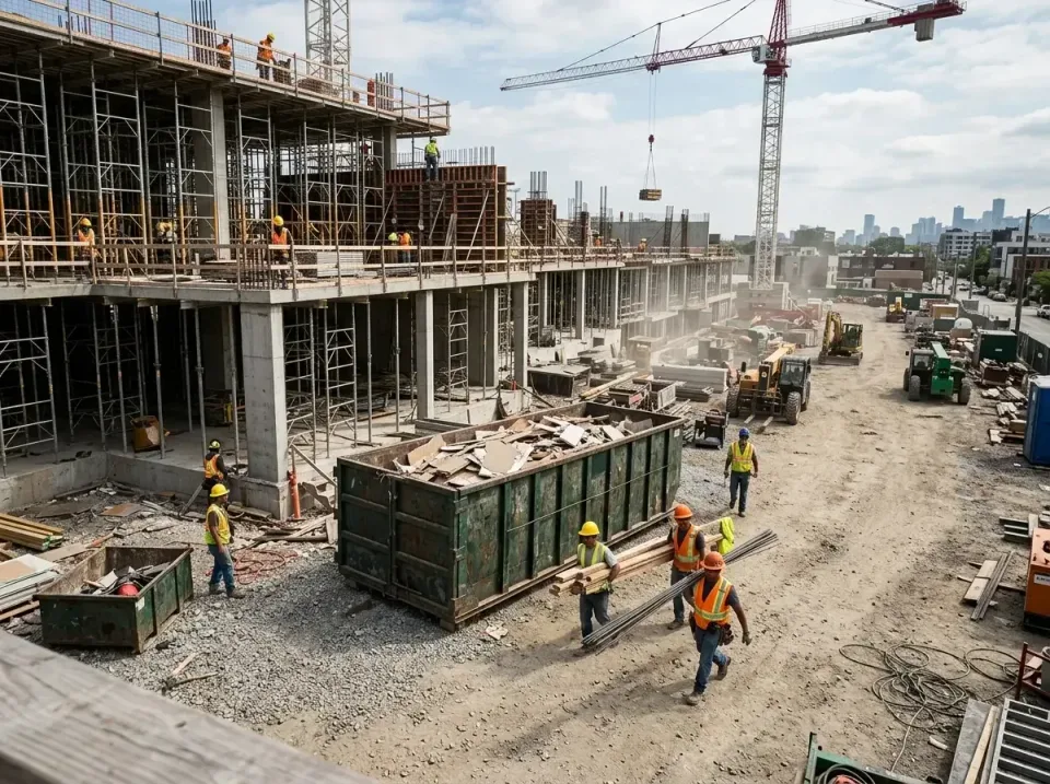 commercial-construction-site-w-002 — frequently asked questions, Low Cost Construction Dumpster Rental in Elko New Market, MN